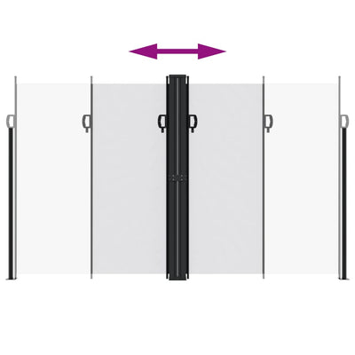 Valkoinen sisäänvedettävä sivumarkiisi Ulmu 200x1000cm