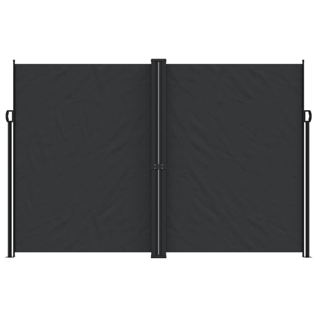Sisäänvedettävä sivumarkiisi musta 220x1000 cm