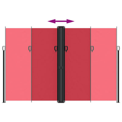 Punainen sisäänvedettävä sivumarkiisi Ulmu 220x1000cm