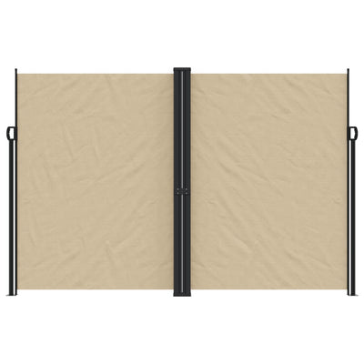 Sisäänvedettävä sivumarkiisi beige 220x1000 cm