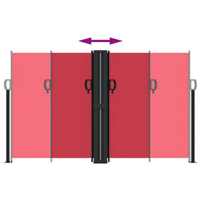 Punainen sisäänvedettävä sivumarkiisi Ulmu 140x1200cm