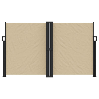 Sisäänvedettävä sivumarkiisi beige 140x1200 cm