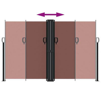 Ruskea sisäänvedettävä sivumarkiisi Ulmu 160x1200cm