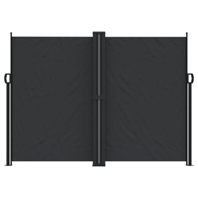 Musta sisäänvedettävä sivumarkiisi Ulmu 180x1200cm