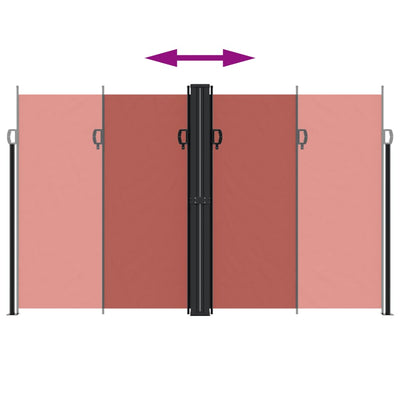 Terrakotta sisäänvedettävä sivumarkiisi Ulmu 200x1200cm