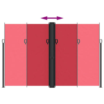 Punainen sisäänvedettävä sivumarkiisi Ulmu 220x600cm