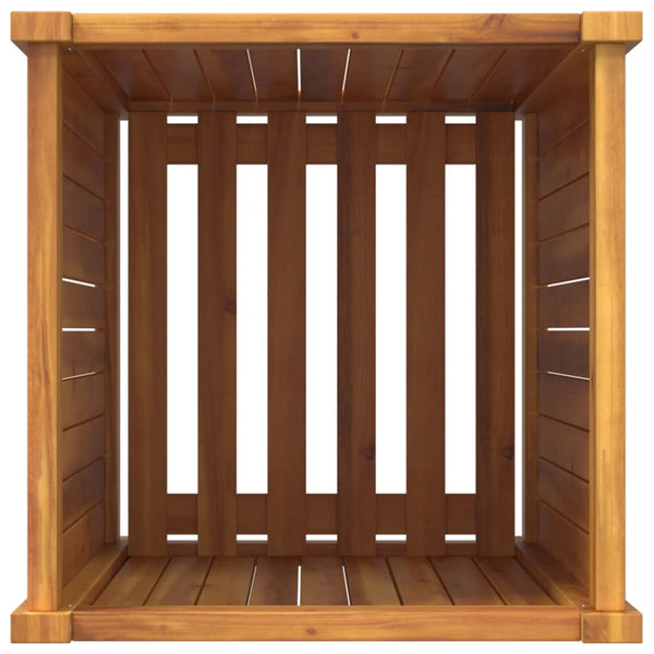 Ulkokukkalaatikko vuorella Onisian 42x42x75cm (akasiapuu)