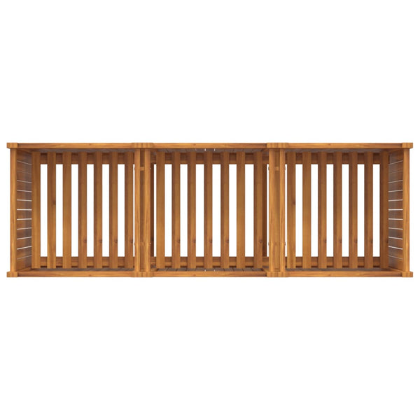 Ulkokukkalaatikko vuorella Onisian 150x50x75cm (akasiapuu)