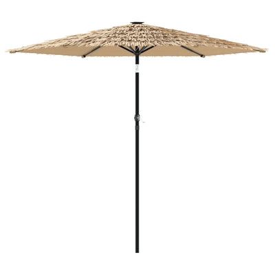 Puutarhavarjo LED-valot ja terästanko ruskea 223x223x231 cm