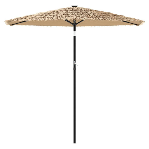 Ruskea puutarhavarjo led-valot ja terästanko Iromel 268x268x226cm