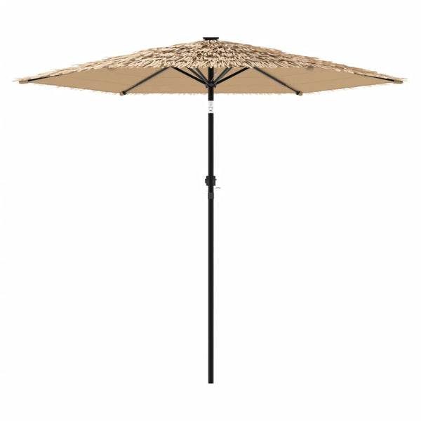 Ruskea puutarhavarjo led-valot ja terästanko Iromel 268x268x226cm