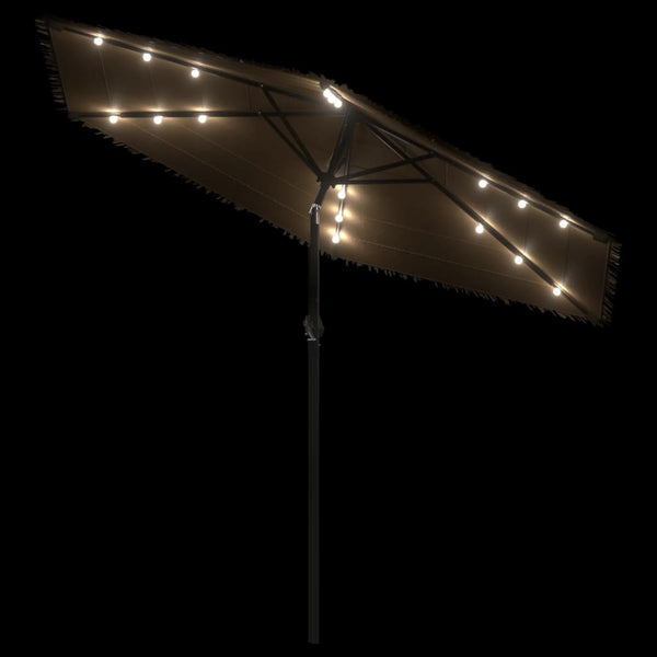 Ruskea puutarhavarjo led-valot ja terästanko Iromel 288x288x225cm