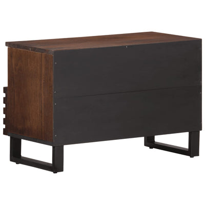 TV-taso ruskea 70x34x46 cm täysi mangopuu