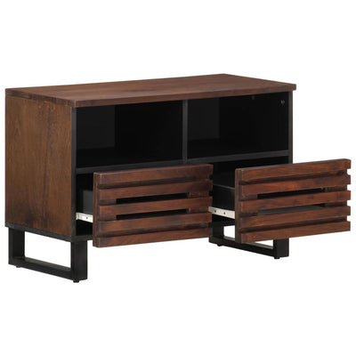 TV-taso ruskea 70x34x46 cm täysi mangopuu