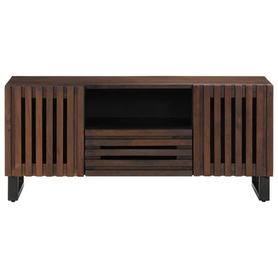 TV-taso ruskea 100x34x46 cm täysi mangopuu