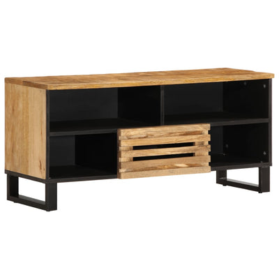TV-taso 100x34x46 cm täysi karkea mangopuu