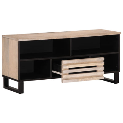 TV-taso 100x34x46 cm täysi mangopuu