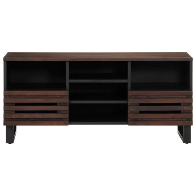 TV-taso ruskea 100x34x46 cm täysi mangopuu