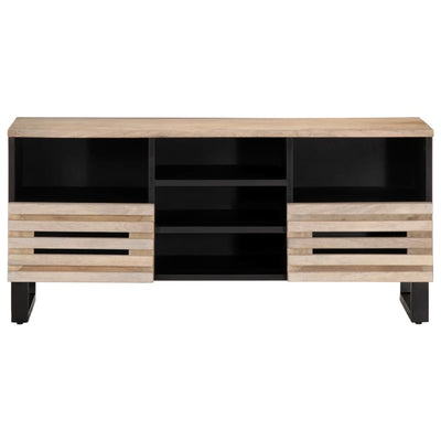 TV-taso 100x34x46 cm täysi mangopuu