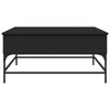 Musta sohvapöytä Aromita 95x95x45cm (puinen ja metalli)