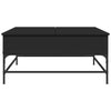 Musta sohvapöytä Aromita 95x95x45cm (puinen ja metalli)