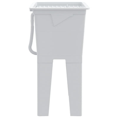 Valkoinen pyykinpesuallas Nastasiea 59x41x75cm (hartsi)