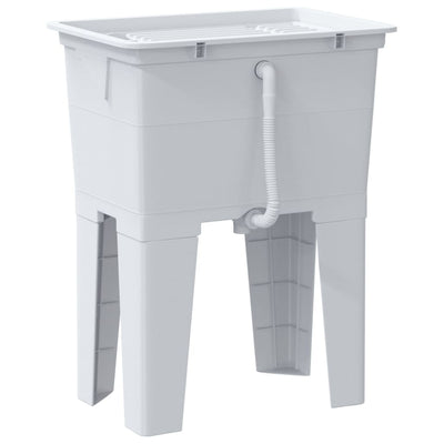 Valkoinen pyykinpesuallas Nastasiea 59x41x75cm (hartsi)