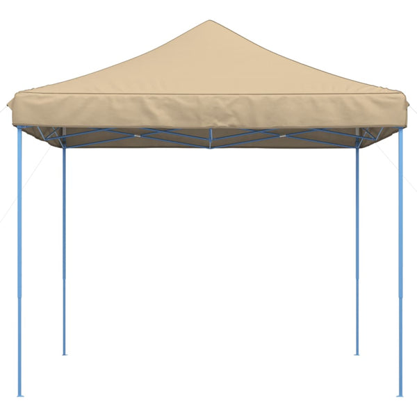 Beige taitettava pop-up juhlateltta Aurlian 292x292x315cm