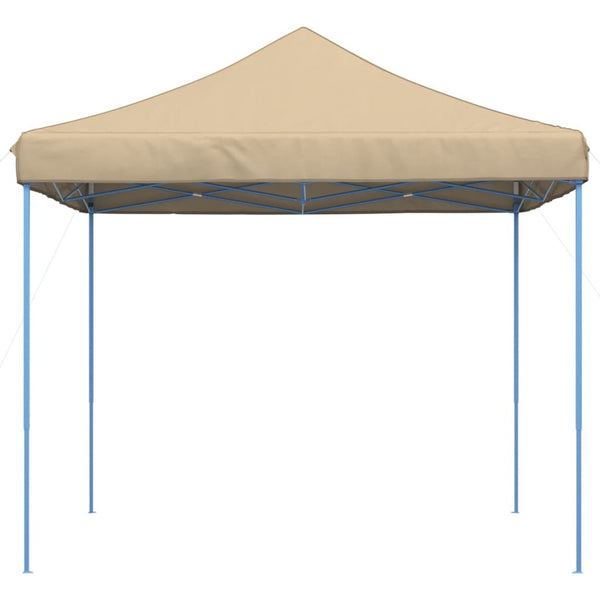 Beige taitettava pop-up juhlateltta Aurlian 292x292x315cm