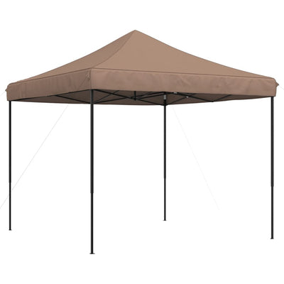 Taitettava pop-up juhlateltta ruskea 292x292x315 cm