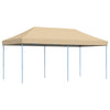 Taitettava pop-up juhlateltta beige 580x292x315 cm