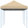 Taitettava pop-up juhlateltta beige 580x292x315 cm