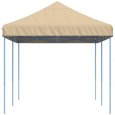 Taitettava pop-up juhlateltta beige 580x292x315 cm