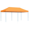 Taitettava pop-up juhlateltta oranssi 580x292x315 cm