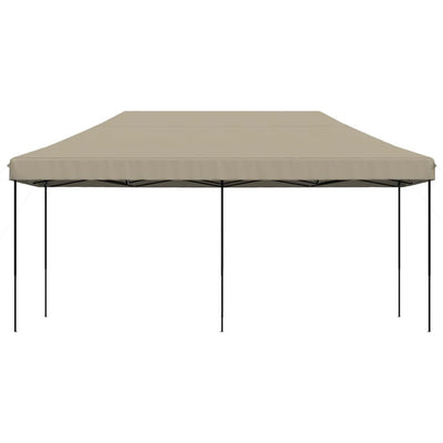 Taitettava pop-up juhlateltta taupe 580x292x315 cm