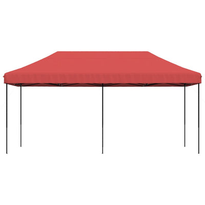 Taitettava pop-up juhlateltta viininpunainen 580x292x315 cm