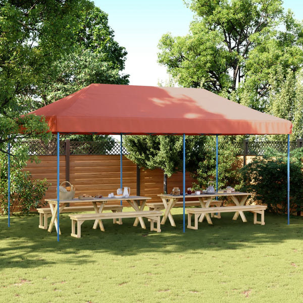 Terrakotta taitettava pop-up juhlateltta Reece 580x292x315cm