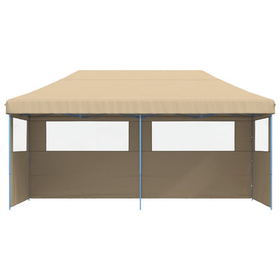 Taitettava pop-up juhlateltta 3 sivuseinällä beige