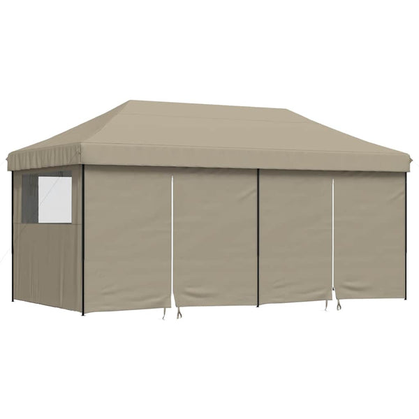 Taupe taitettava pop-up juhlateltta Reece (4 sivuseinällä)