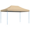 Beige taitettava pop-up juhlateltta Ivancea 440x292x315cm