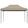 Taitettava pop-up juhlateltta taupe 440x292x315 cm