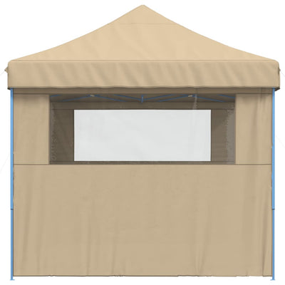Taitettava pop-up juhlateltta 3 sivuseinällä beige