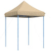 Taitettava pop-up juhlateltta beige 200x200x306 cm