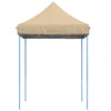 Taitettava pop-up juhlateltta beige 200x200x306 cm