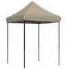 Taitettava pop-up juhlateltta taupe 200x200x306 cm