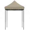 Taitettava pop-up juhlateltta taupe 200x200x306 cm