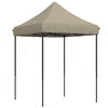 Taitettava pop-up juhlateltta taupe 200x200x306 cm