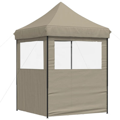 Taitettava pop-up juhlateltta 2 sivuseinällä taupe