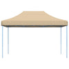 Taitettava pop-up juhlateltta beige 410x279x315 cm