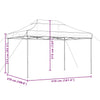 Taupe taitettava pop-up juhlateltta Marguerita 410x279x315cm